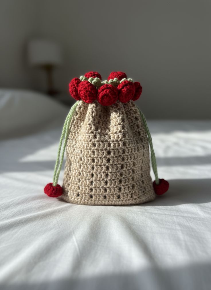 Elegant Floral Drawstring Potli