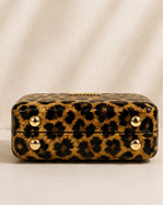 Luxury Leopard Print Chain Crossbody Bag
