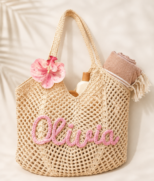Customize Crochet Tote Bag for Women