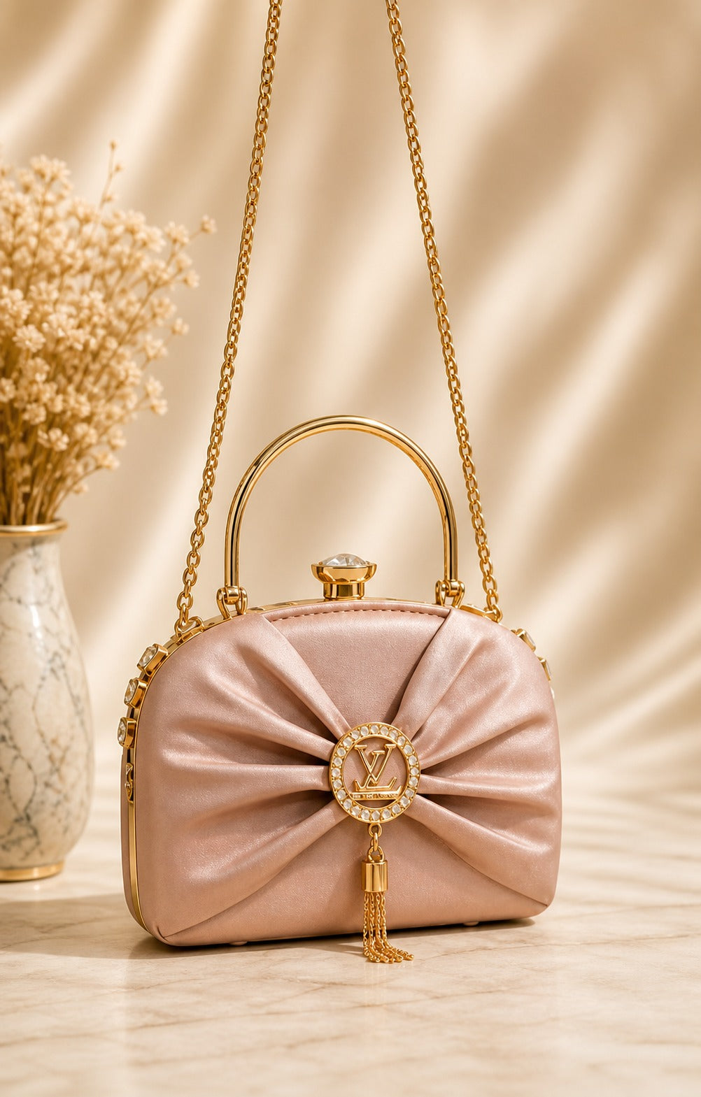 Elegant Bow-Style Evening Handbag
