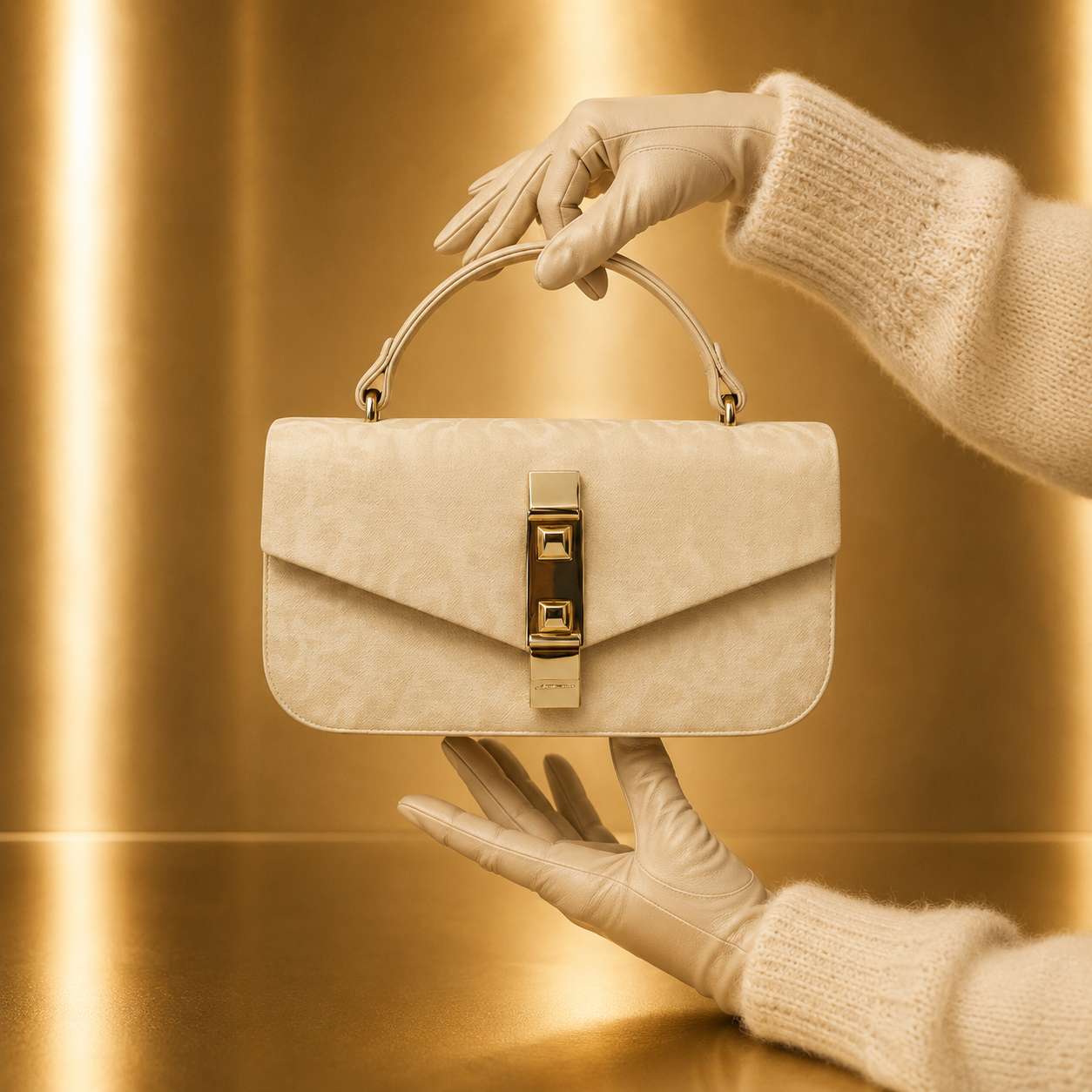 Luxury Textured Top Handle Crossbody Bag for Women