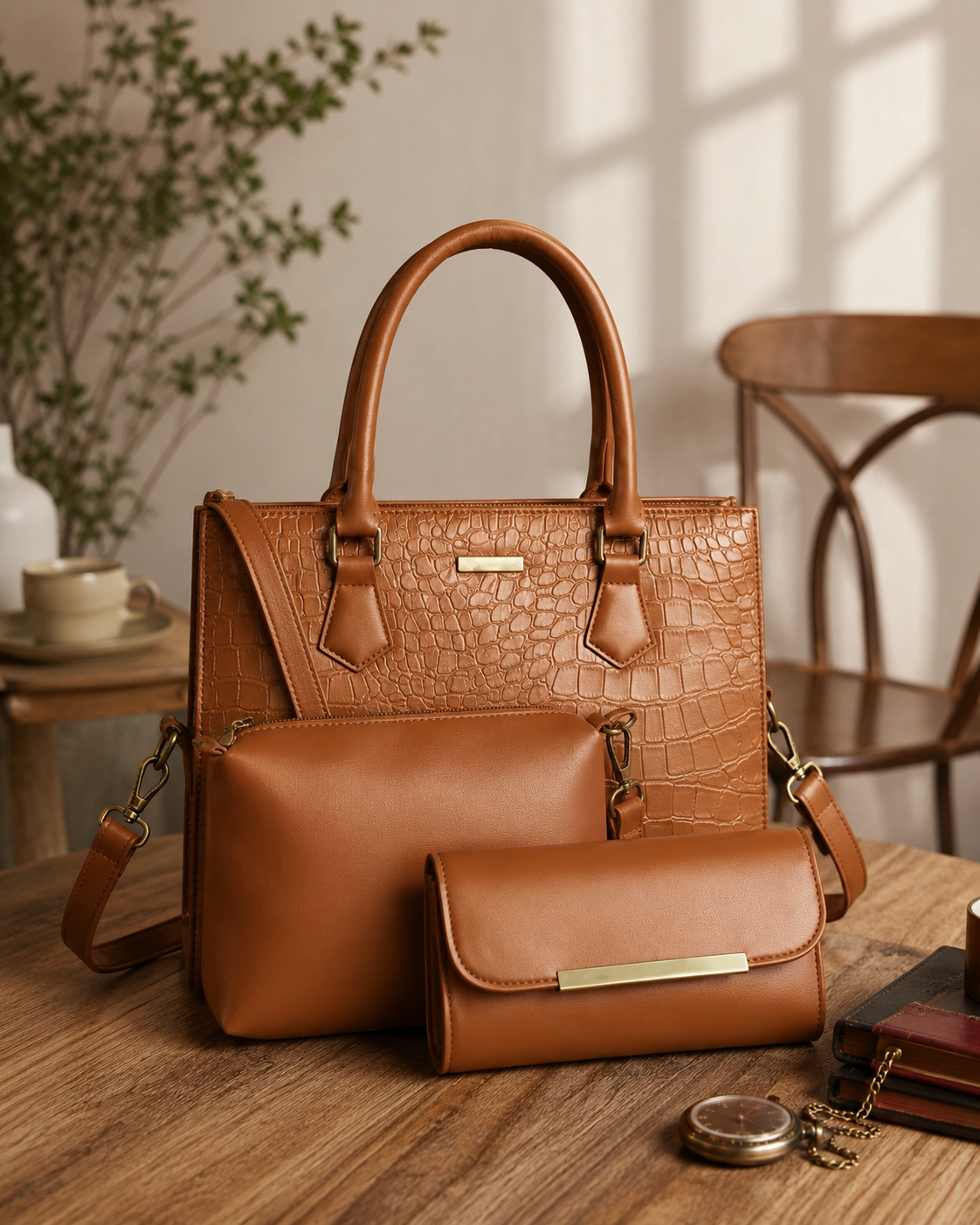 Elegant Luxe 3-Piece Women’s Handbag Set