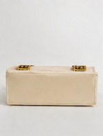 Elegant Beige Tote Bag with Designer Strap